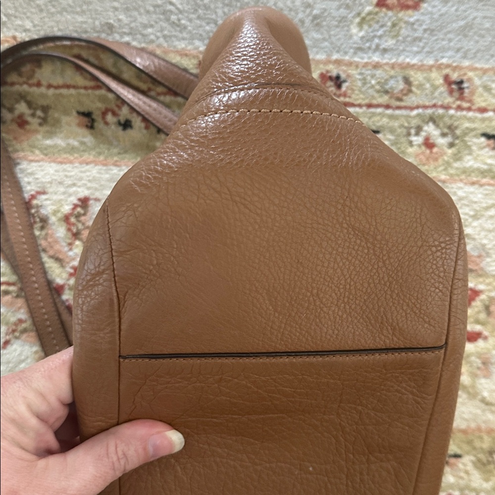 Coach Park Carrie British Tan Leather Tote Bag Rehab Project - Picture 3 of 13